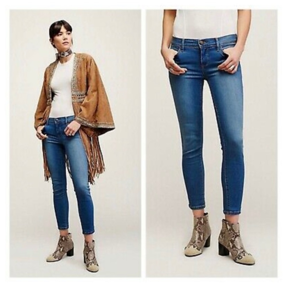 Free People Roller Crop Stretch Skinny Jeans